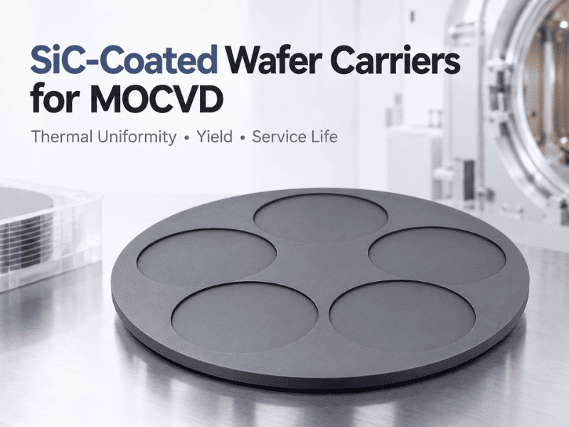 SiC-Coated Wafer Carriers ສໍາລັບ MOCVD: ຄວາມສອດຄ່ອງຂອງຄວາມຮ້ອນ, ຜົນຜະລິດ ແລະຊີວິດການບໍລິການ
